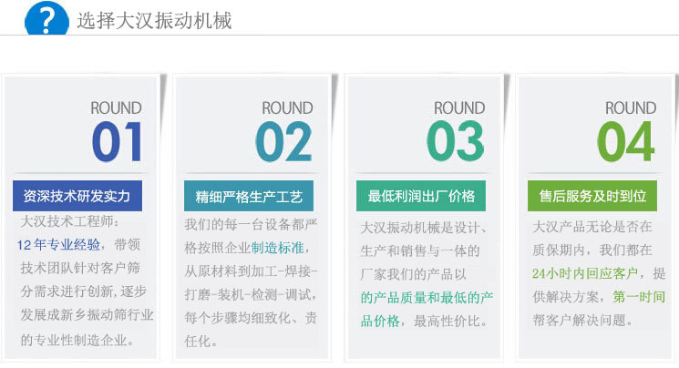 大漢直線振動(dòng)篩廠家優(yōu)勢(shì)